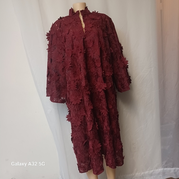 Marie  by Victoria dunn Dress Deep Red Lace And Size XL - Picture 3 of 14